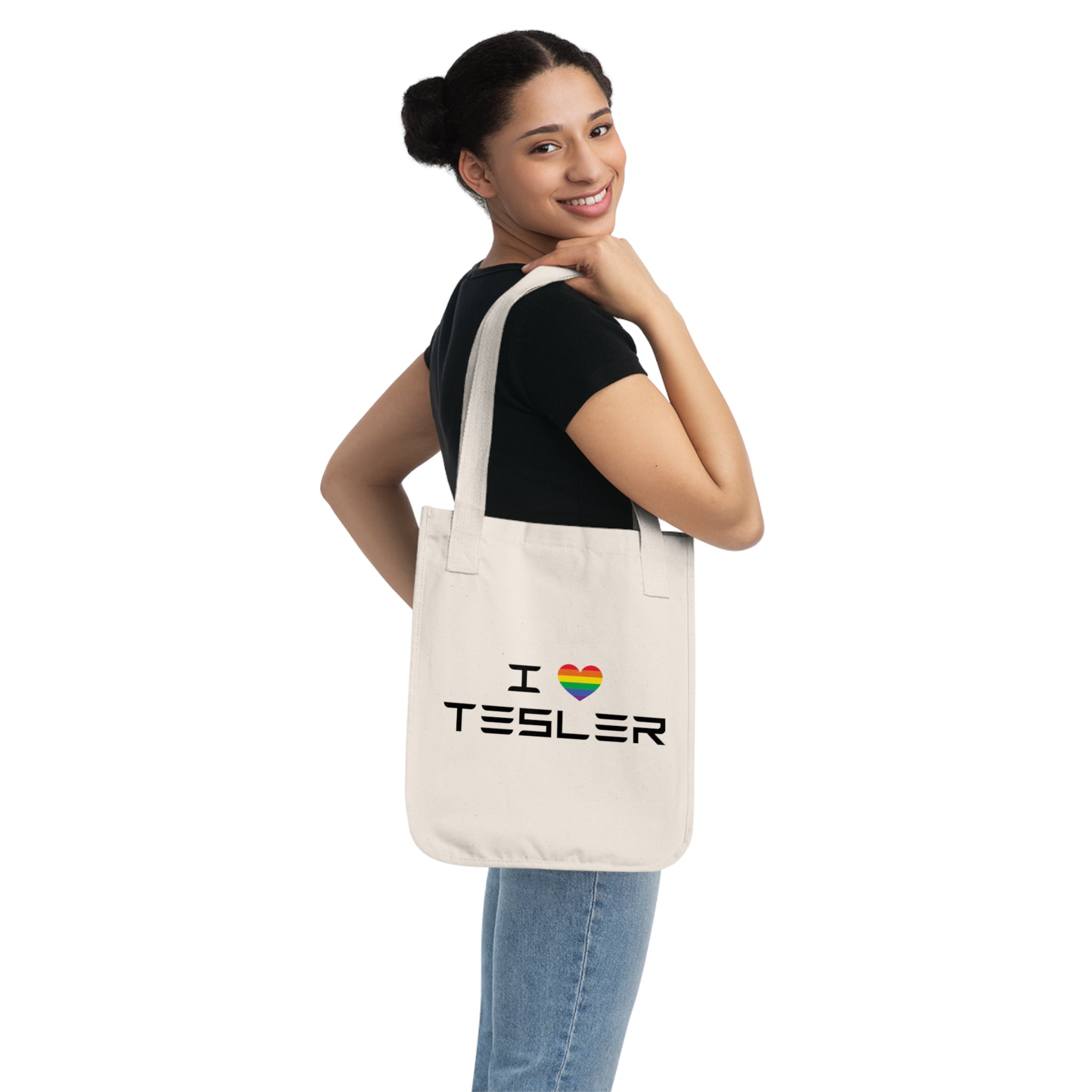 I Love Tesler / Organic Canvas Tote