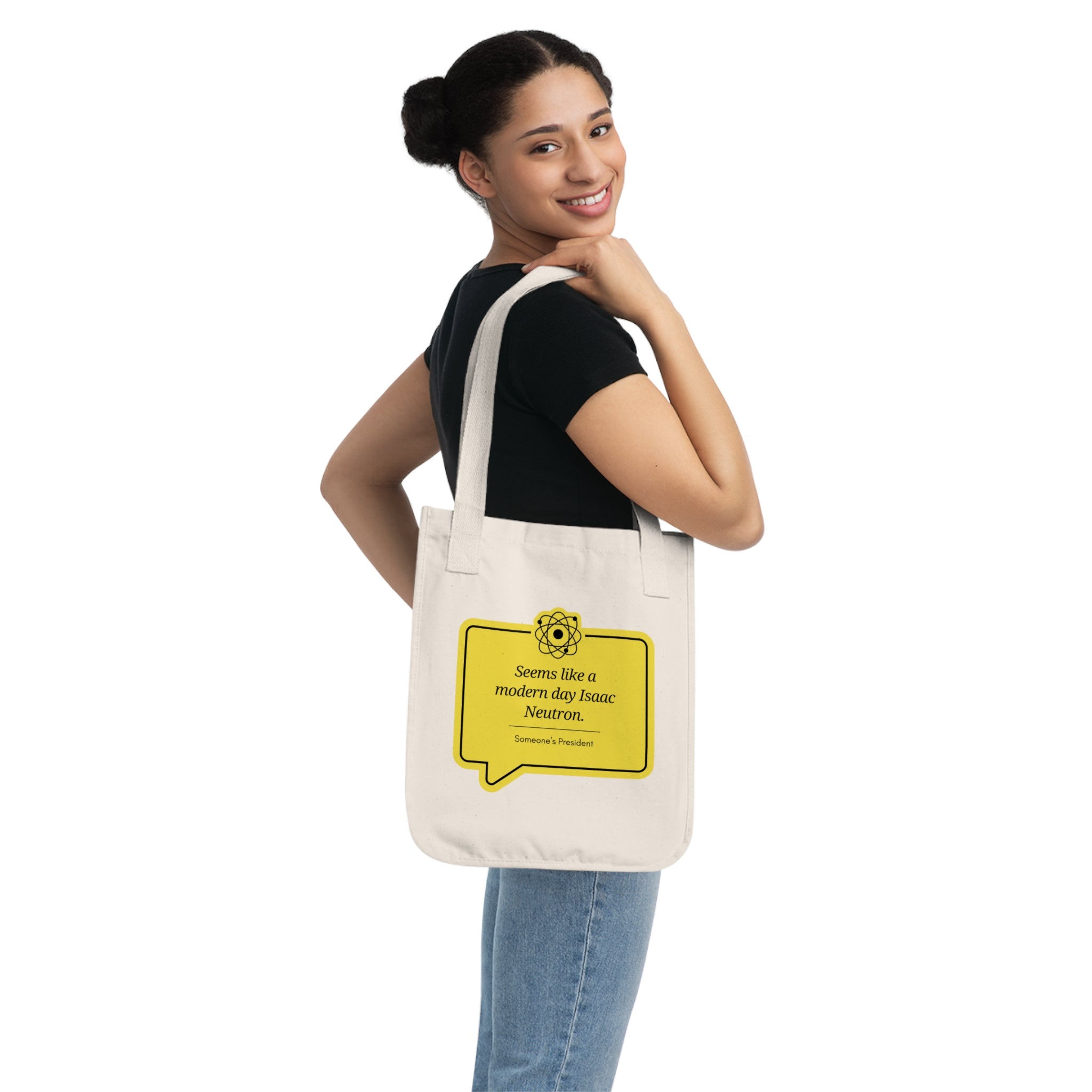 A Modern Day Isaac Neutron / Organic Canvas Tote