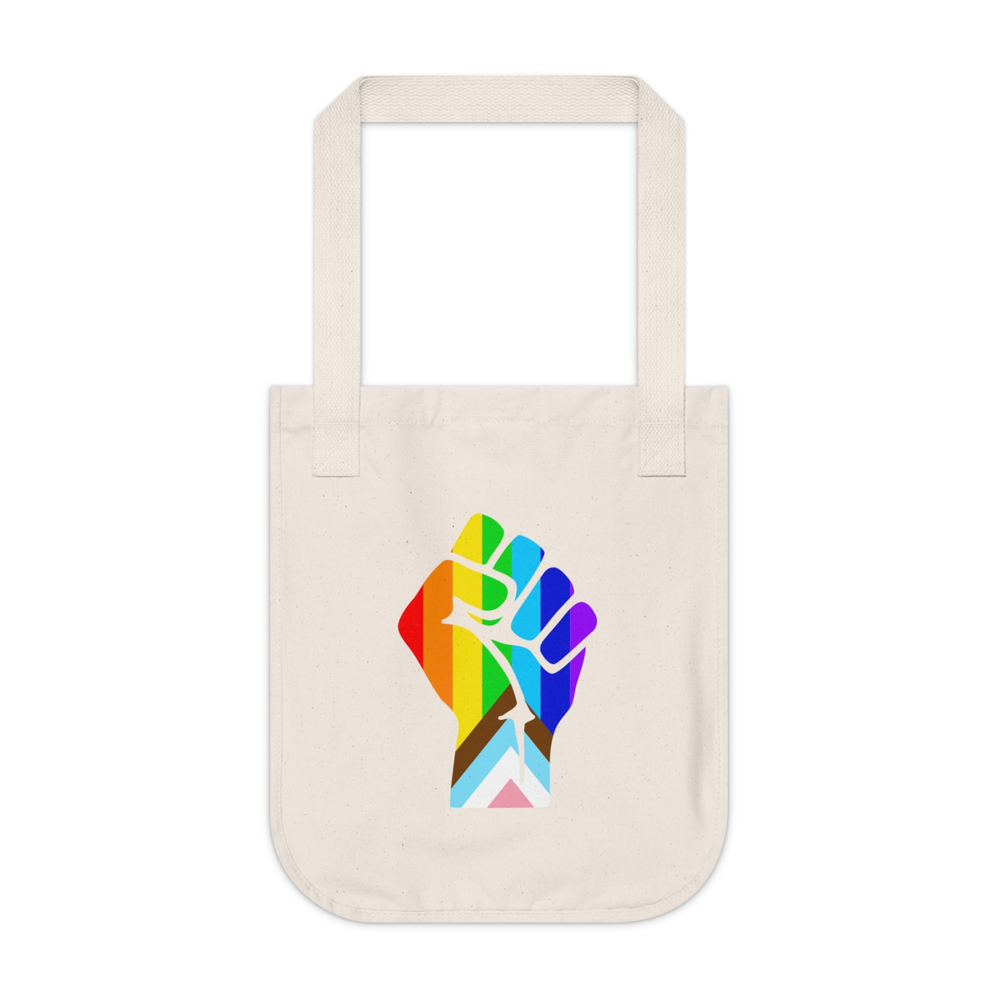 LQBTQ+ Resistance Fist / Organic Canvas Tote