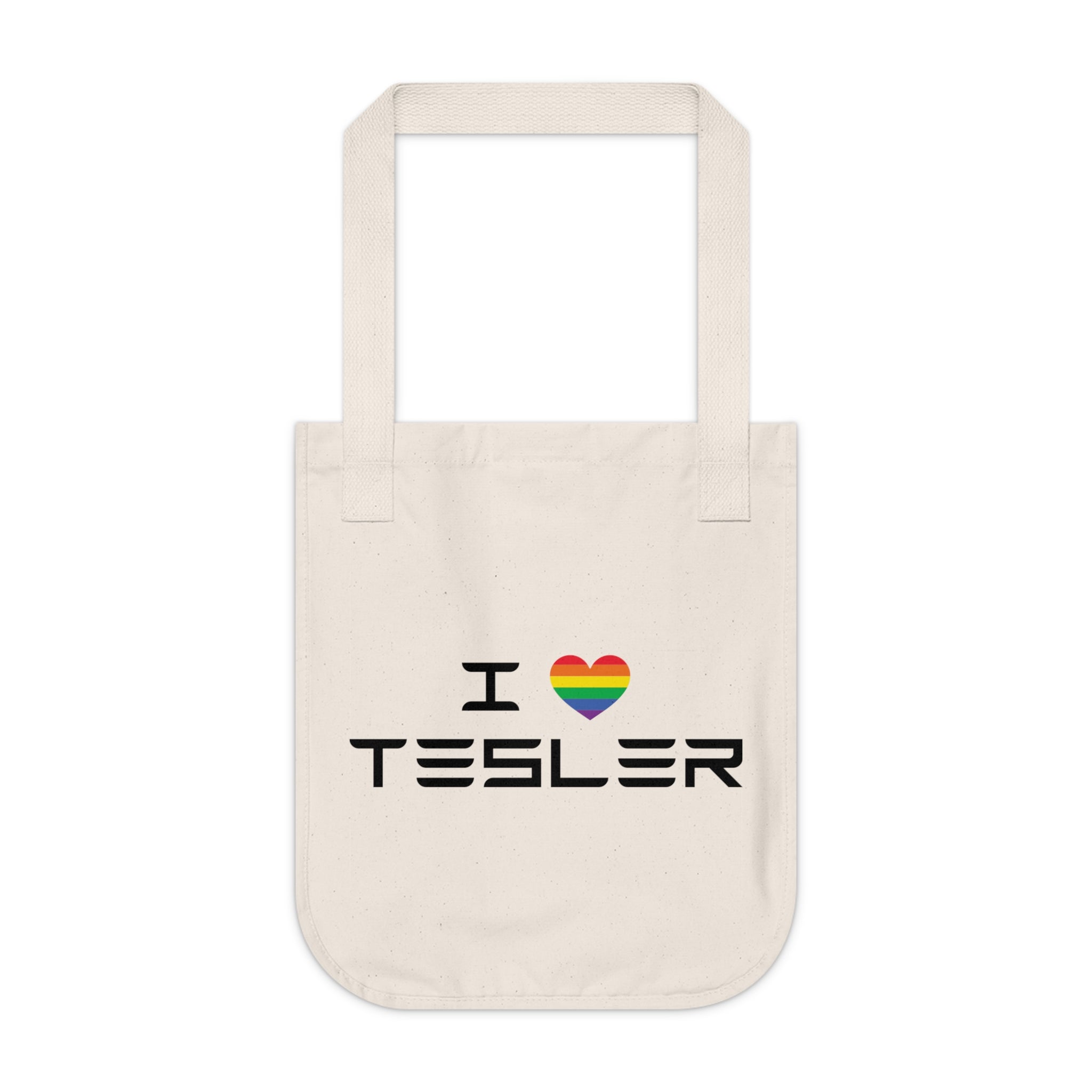 I Love Tesler / Organic Canvas Tote